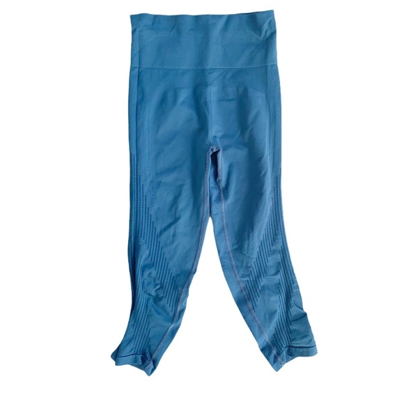💜 Athleta Mesh Around Seamless Capri Pants S Blue Activewear Athleisure Small - Picture 8 of 10